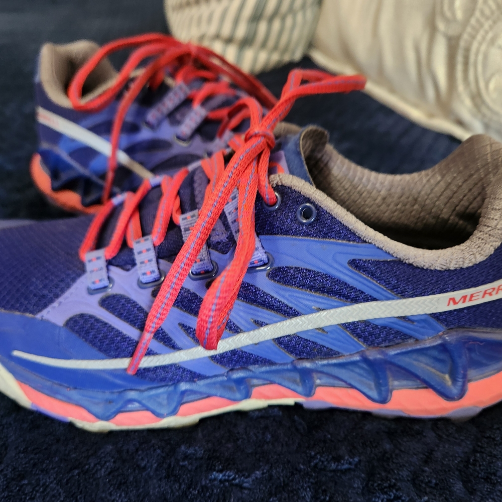 Merrell Blue and Red Athletic Shoes